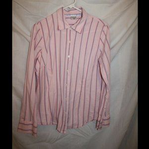 Pink button down Motherhood Maternity shirt. Lg